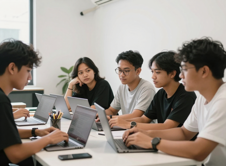 Kolaborasi dalam ruang kerja kreatif